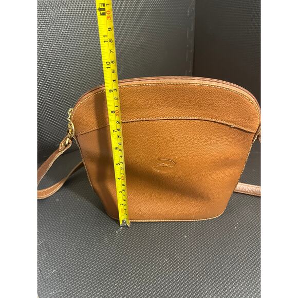 Longchamp Brown Leather Crossbody Style Bag Purse Paris Vintage - Picture 5 of 15